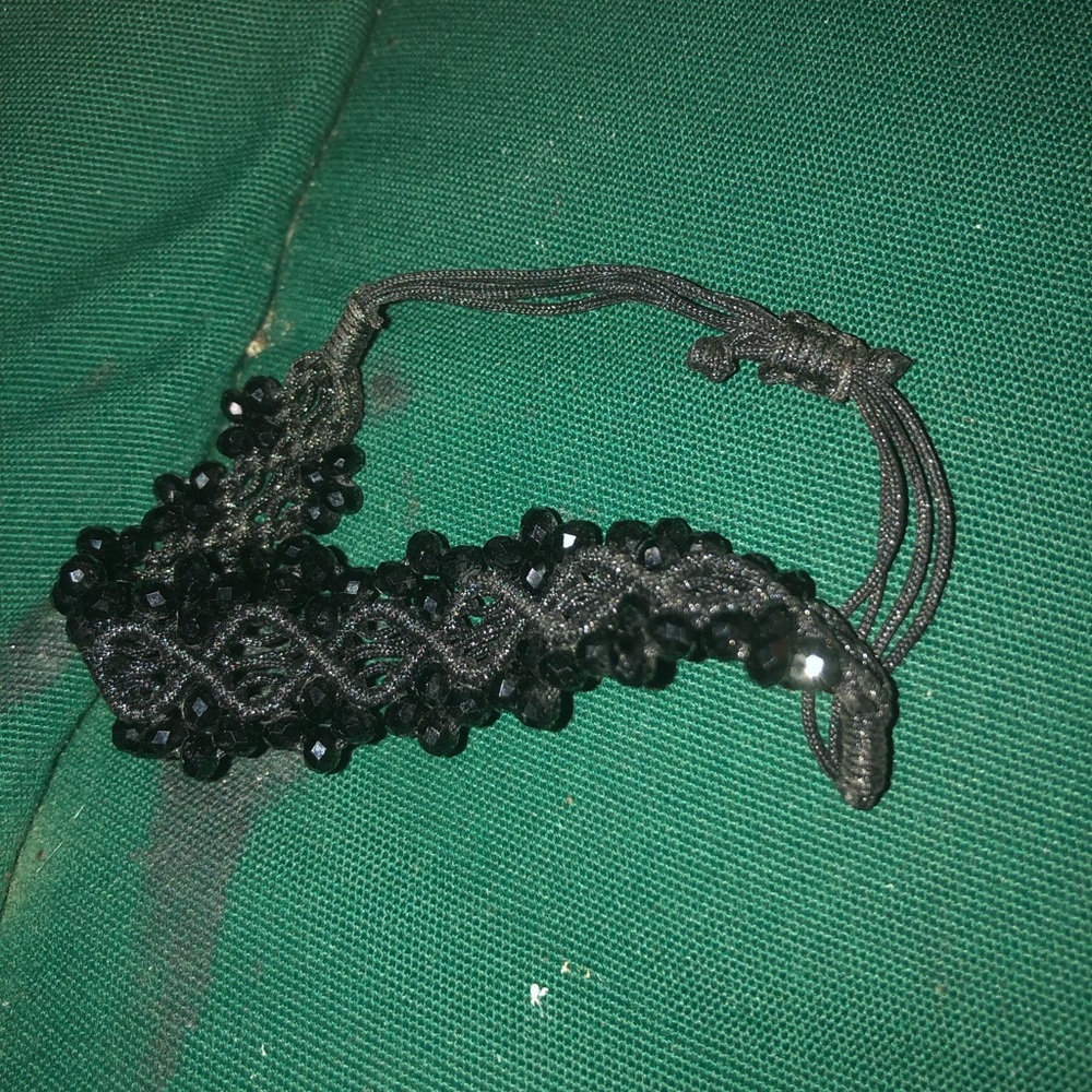 Macrame w/Austrian Crystal Bracelet- 693 $20 or $15 w/offer